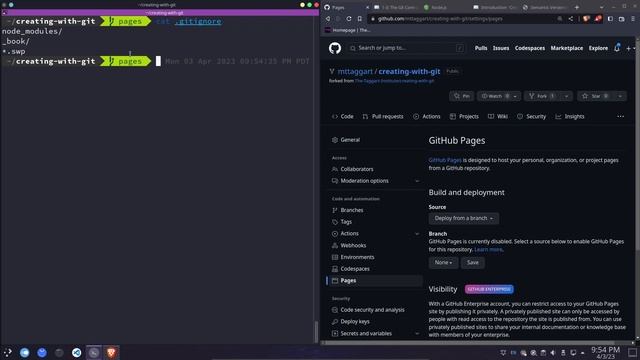 Creating With Git | 4-2: GitHub Pages смотреть онлайн