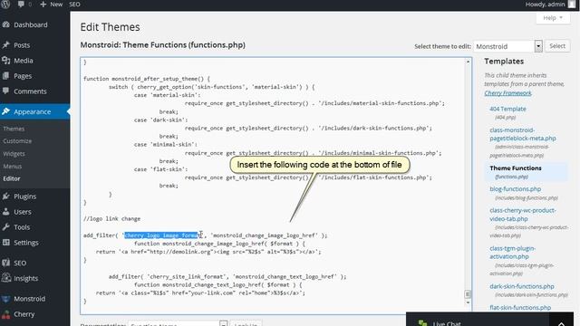CherryFramework 4. How To Add Custom Logo Link смотреть онлайн