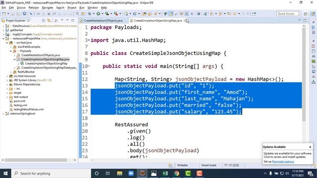 35. Create Nested JSON Object payload using Java Map смотреть онлайн