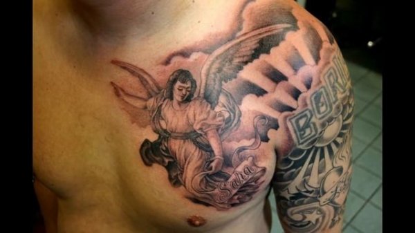 Devil Angel Tattoo Designs For Men