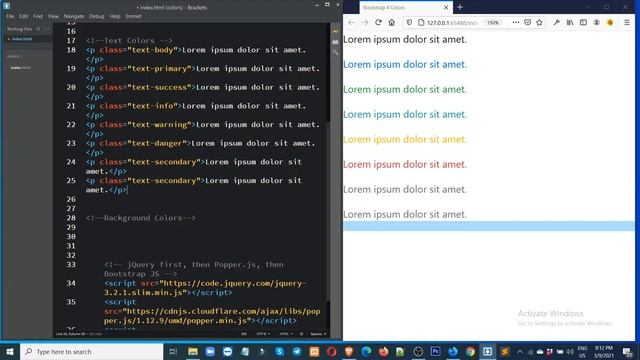 Bootstrap 4 Colors | Bootstrap 4 Bangla Tutorial | Text Color | Background Color смотреть онлайн
