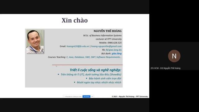 Nhập môn Lập trình OOP với Java: Bài 01 - Định hướng học hành (phiên bản 2) смотреть онлайн
