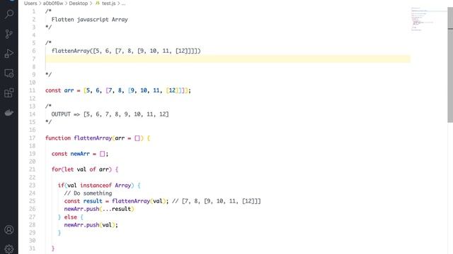 Javascript Interview - Flatten Array (Flipkart, Walmart, Razorpay, Curefit) смотреть онлайн