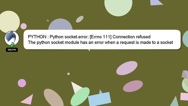 PYTHON : Python socket.error: [Errno 111] Connection refused смотреть онлайн