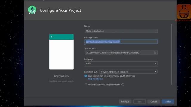 1 - Creating Project in Android Studio - Android Kotlin Tutorial for Beginners - Dex Code Lab смотреть онлайн