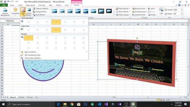 Format Tab | Picture Tools | Drawing Tools | MS Excel Basic Course For Beginners смотреть онлайн