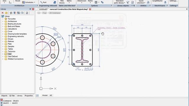 nanocad Construction. Dimension + Note + Magnet смотреть онлайн