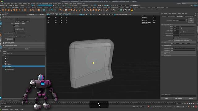 Robot Character in Maya 2024 (Hard Surface 3D Modeling Tutorial) смотреть онлайн