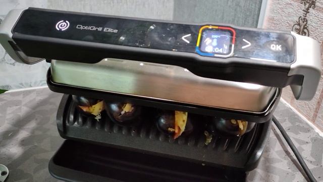 Готовим баклажаны на гриле Tefal OptiGrill Elite (что-то пошло не так) смотреть онлайн