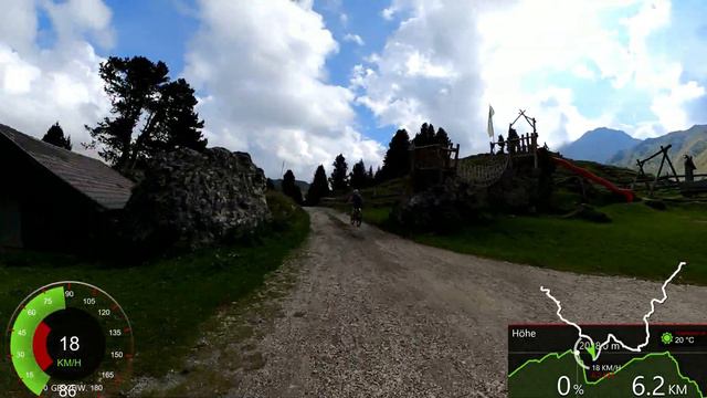1 Hour Scenic MTB Cycling Workout Alps 🚵♂️😎Seiser Alm Dolomiti Italy Garmin 4K