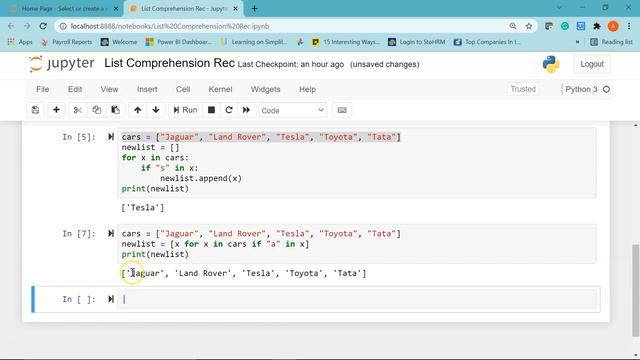 List Comprehension In Python | Python For Beginners | Python Tutorial | Learn Python | Simplilearn смотреть онлайн