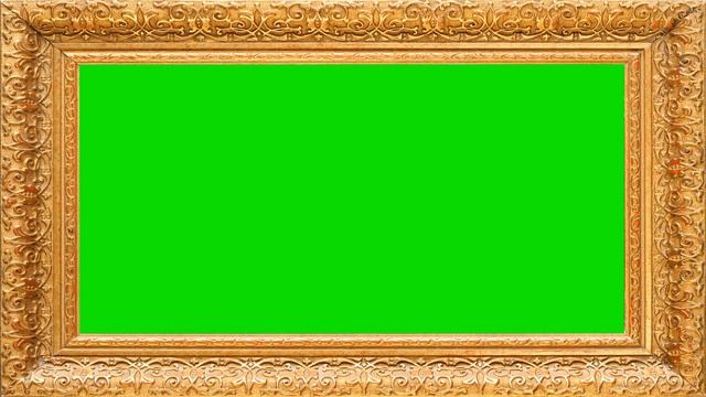 gold frame background in green screen free stock footage смотреть онлайн