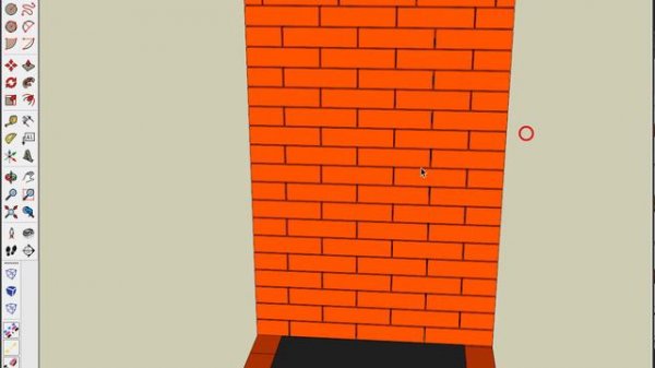 Создать шов в кирпичах (программа SketchUp)