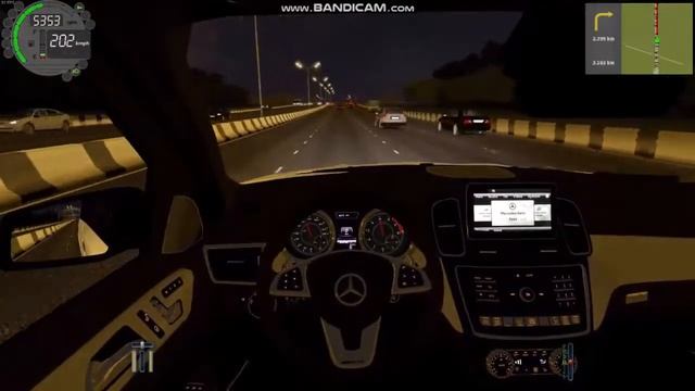City Car Driving - Night Autobahn Drive - GLS63 AMG смотреть онлайн