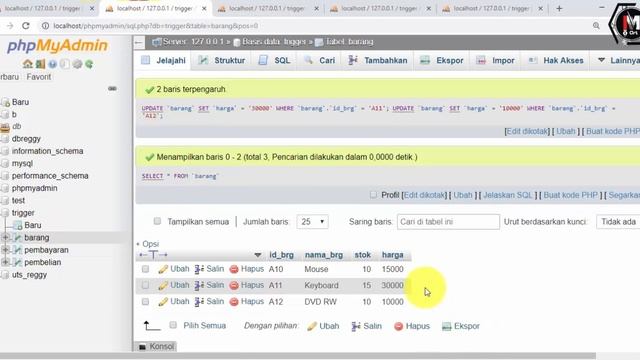 Create Trigger Insert, Update And Delete On Localhost/Phpmyadmin смотреть онлайн