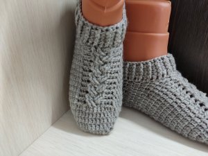 Домашние тапочки-носки!крючком