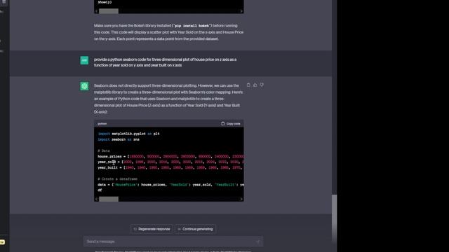 ChatGPT for Python statistical plotting and analysis of House Price Trend Example смотреть онлайн