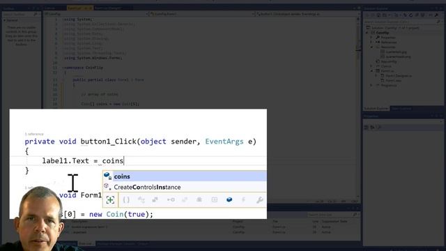 C# Tutorial Coin Flip Part 02 Classes, PictureBox, Image Resource, Ternary Operator смотреть онлайн