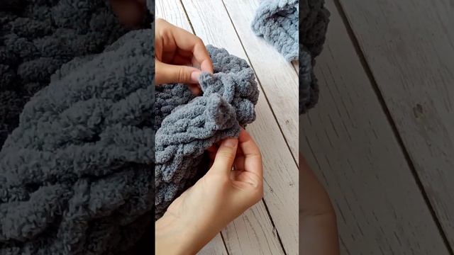 Шапка из Ализе пуффи Alize Puffy?КРАСИВАЯ шапочка из пряжи с петельками?шапочка с ушками