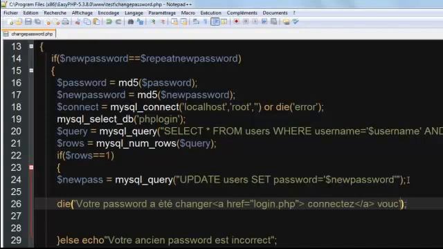 Tutoriel php-mysql(formulaire d'inscription:changer de password part5) | By NewDzign смотреть онлайн