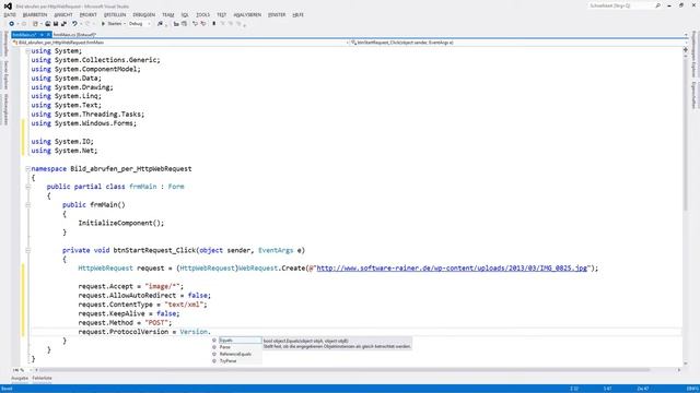 HttpWebRequest Tutorial (German) смотреть онлайн