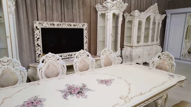 Гостиная Барокко Люкс Слоновая кость от фабрики Мэри мебель. смотреть онлайн