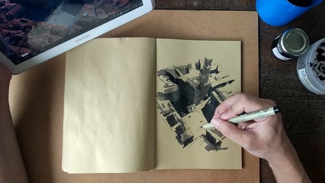 Piazza Della Signoria - Virtual Urban Sketching in Firenze Italy смотреть онлайн