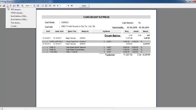 Raporları Excel XML PDF Text vs formatlarında kayıt etme смотреть онлайн