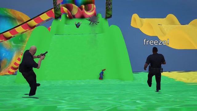 GTA 5 Whirlpool | Spiderman Ride a New Water Slides | Water Ragdoll | Sharks смотреть онлайн