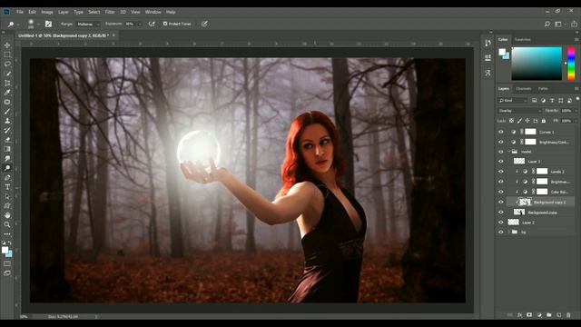 The princess and the Orb , Digital Photoshop Manipulation Speed Art смотреть онлайн