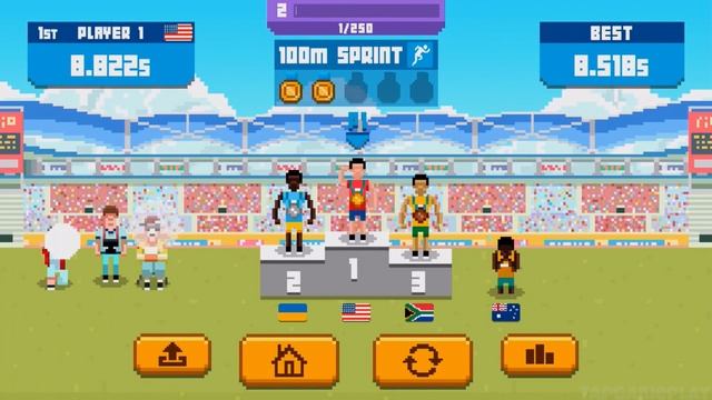 Sports Hero - Gameplay Walkthrough Part 1 - 100m SPRINT (iOS) смотреть онлайн