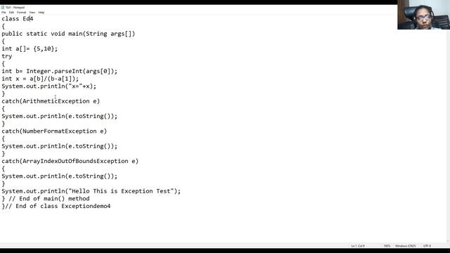 Keywords used in Java Exception Handling смотреть онлайн
