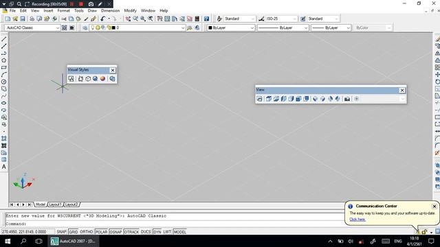 01 การเข้าสู่โปรแกรม AutoCAD 2007 [Standard Tool] —Ep1 смотреть онлайн