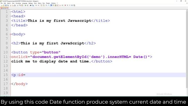 How to add Date() function on JavaScript смотреть онлайн