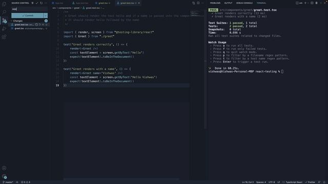 React Testing Tutorial - 10 - Jest Watch Mode смотреть онлайн