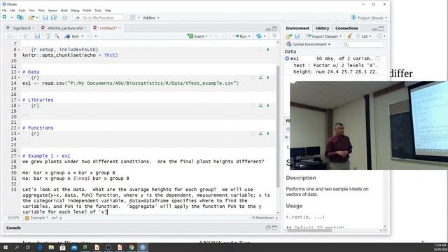 Two-Sample t-Test in R смотреть онлайн