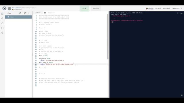 Let's Learn About Python - 02 - Conditionals statements смотреть онлайн