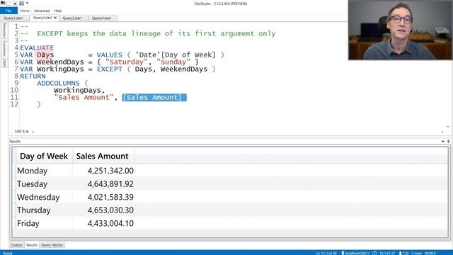 EXCEPT - DAX Guide смотреть онлайн