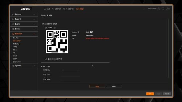 Wisenet NVR: Configuring P2P and DDNS for Remote Access смотреть онлайн