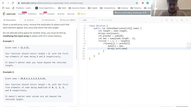 LeetCode Problems Solved; Problem 26: Remove Duplicates from Sorted Array (Easy) смотреть онлайн