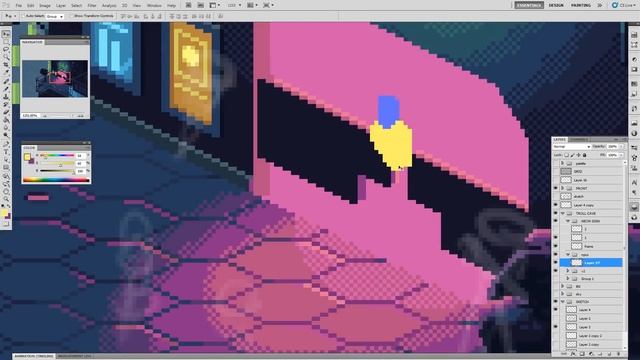 Troll Cave - Pixel art timelapse смотреть онлайн