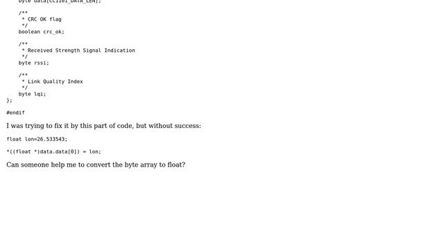 Arduino: How to convert byte array to float? (2 Solutions!!) смотреть онлайн