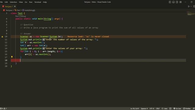 Write A Java Program To Print The Sum Of All Values Of An Array | Java Programming Practice Proble смотреть онлайн