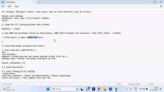 ETL Testing using Informatica | Batch 30 Demo | Manual Testing |Software Testing| Python |Automatio смотреть онлайн