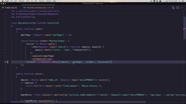 Laravel Inertia Vue Movie App | Sorting MovieTable| Laravel 8 Tutorial смотреть онлайн