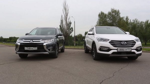 Что круче? Hyundai Santa Fe VS Mitsubishi Outlander | Выбор есть!