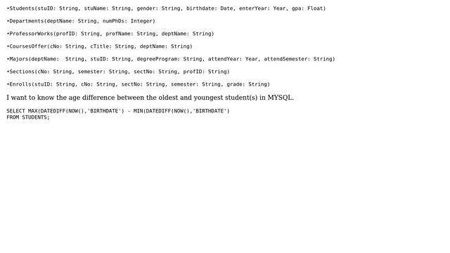 Databases: How can I find age difference using birthdates in MYSQL? (2 Solutions!!) смотреть онлайн