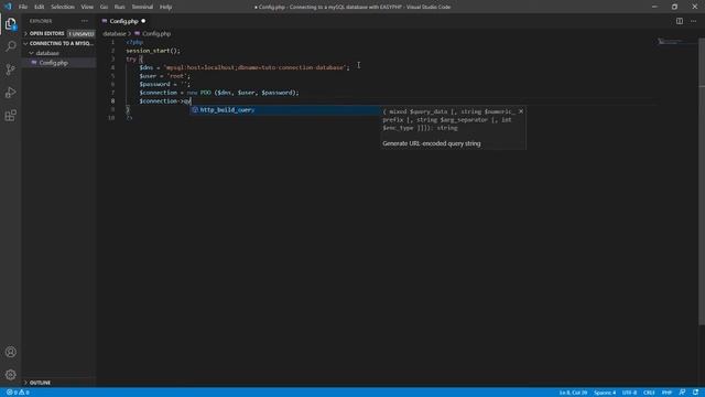 Connection to a mySQL database with EASYPHP смотреть онлайн