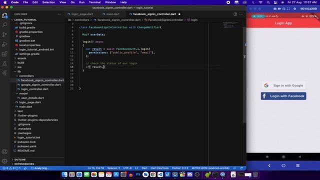 Facebook Login In Flutter | Flutter & Firebase Authentication For Beginners 2021 (Part 2) смотреть онлайн