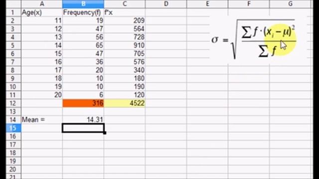 Standard Deviation of a Frequency Distribution Table смотреть онлайн